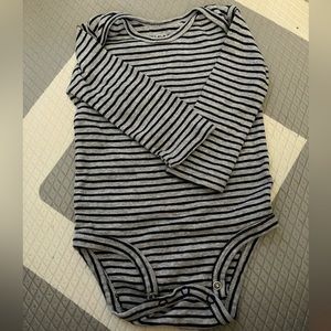 Long Sleeve Striped Onesie Size 12 Months
